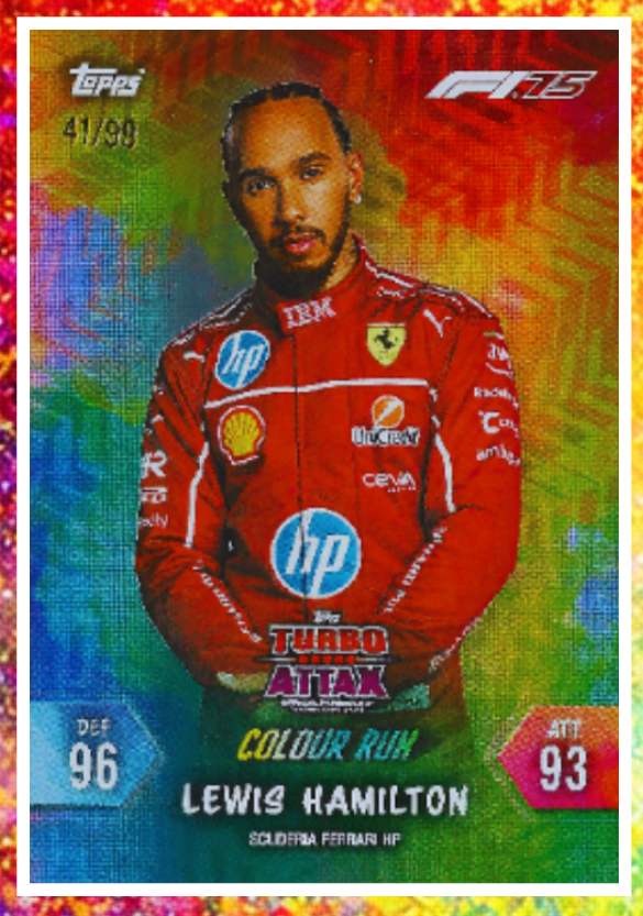 Topps F1 2025 Colour Run Cards - Asia Exclusive Release #/99