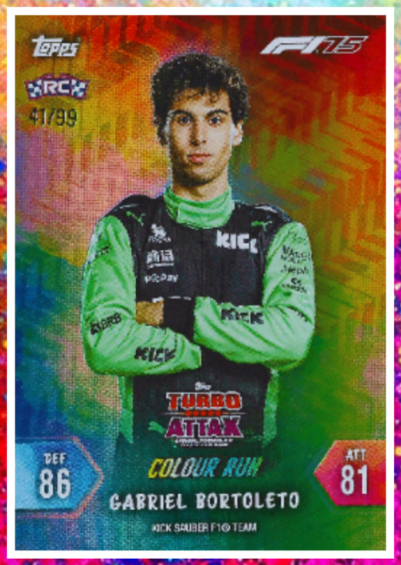 Topps F1 2025 Colour Run Cards - Asia Exclusive Release #/99