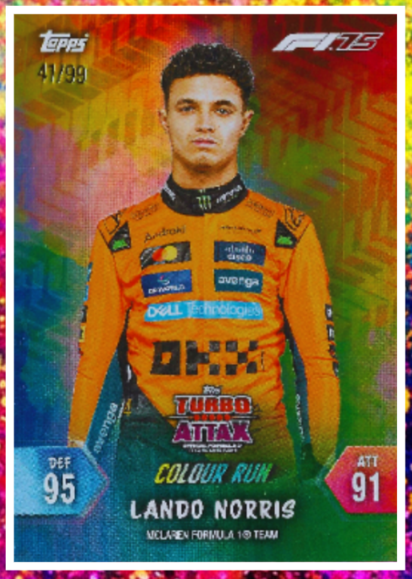 Topps F1 2025 Colour Run Cards - Asia Exclusive Release #/99