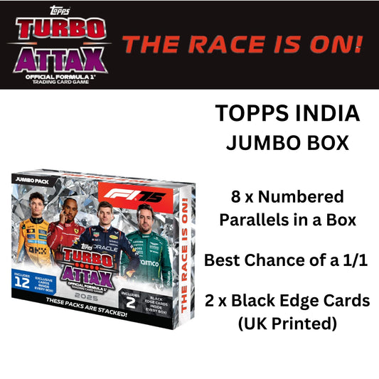 Jumbo Box – Topps India F1 Turbo Attax 2025 (Ships 17th September)