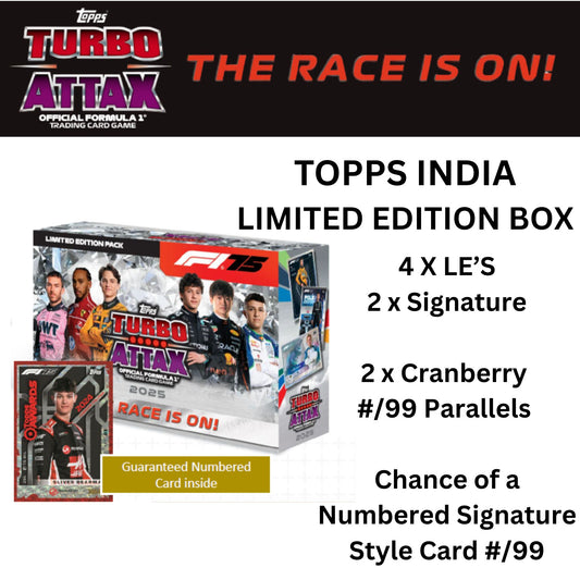 Limited Edition Box – Topps India F1 Turbo Attax 2025 (Ships 10th September)