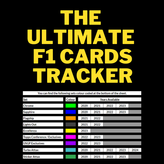 The Ultimate F1 CARDS TRACKER - all years, all sets!