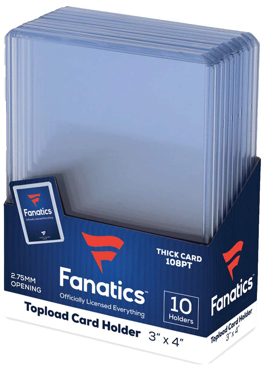 Official Fanatics/Topps Brand - 108pt size Thick Top Loaders (10 Pack)