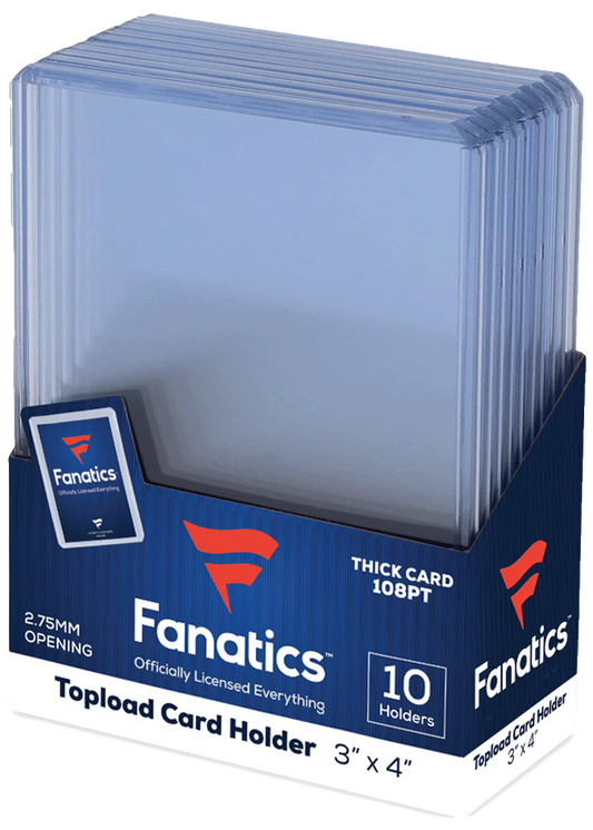 Official Fanatics/Topps Brand - 108pt size Thick Top Loaders (10 Pack)