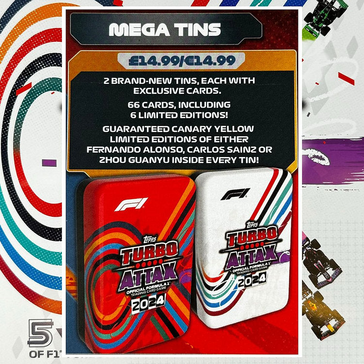 Topps F1 Turbo Attax 2024 – Mega Tin (UK Edition) (New & Sealed)