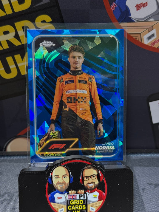 Lando Norris Blue Base Portrait #7 - Topps F1 Sapphire 2024