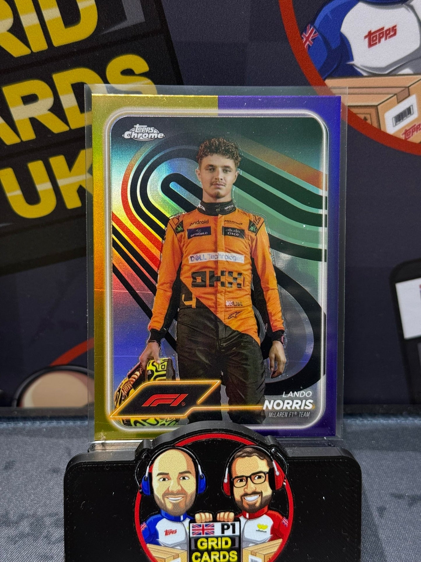 Lando Norris Gold/Purple SP Portrait #7 - Topps F1 Chrome 2024