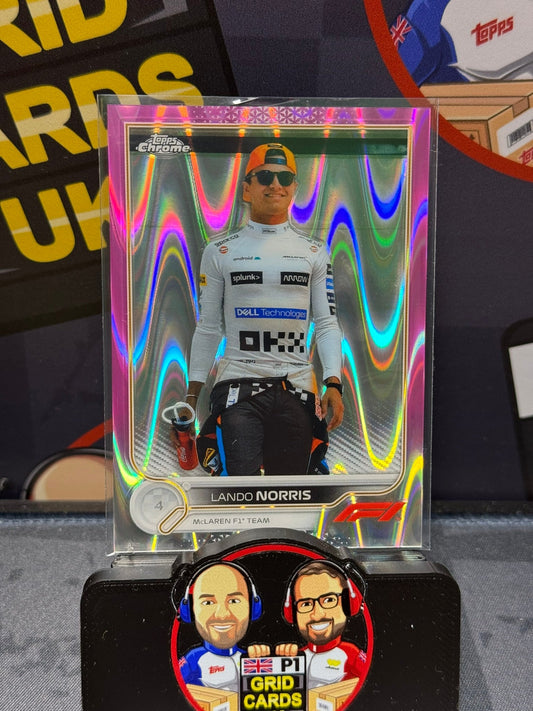 Lando Norris 63/75 Pink Raywave #36 - Topps F1 Chrome 2022