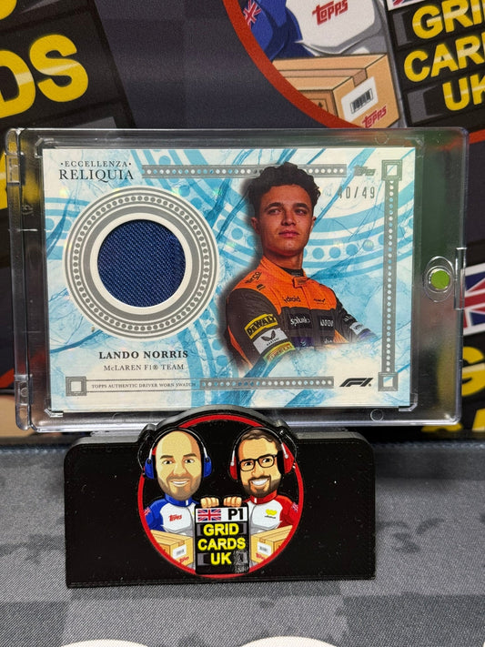 Lando Norris 40/49 Blue Relic - Topps F1 Eccellenza 2023
