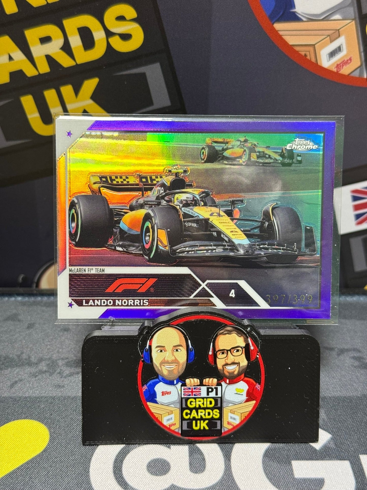 Lando Norris 397/399 Purple #28 - Topps F1 Chrome 2023