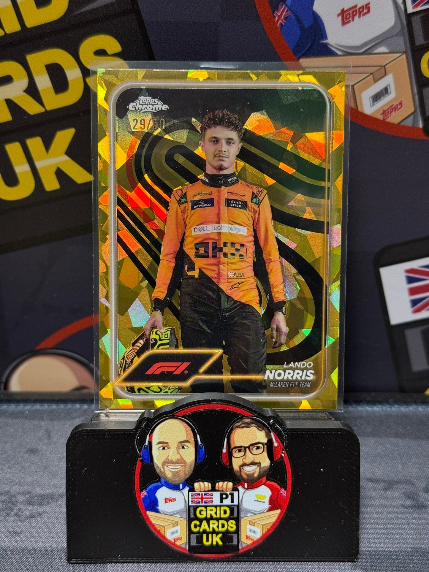 Lando Norris 29/50 Gold Portrait #7 - Topps F1 Sapphire 2024