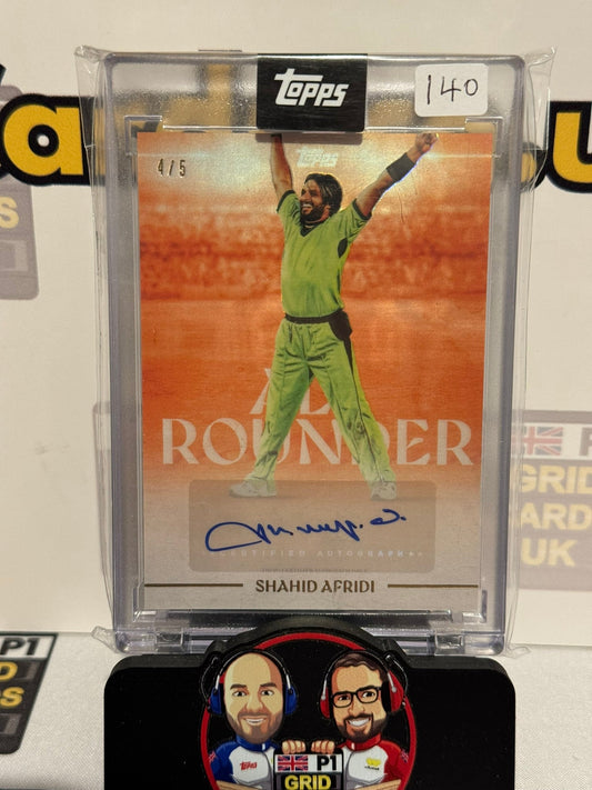 Shahid Afridi Orange Auto 4/5 - Topps Cricket Legends 2025