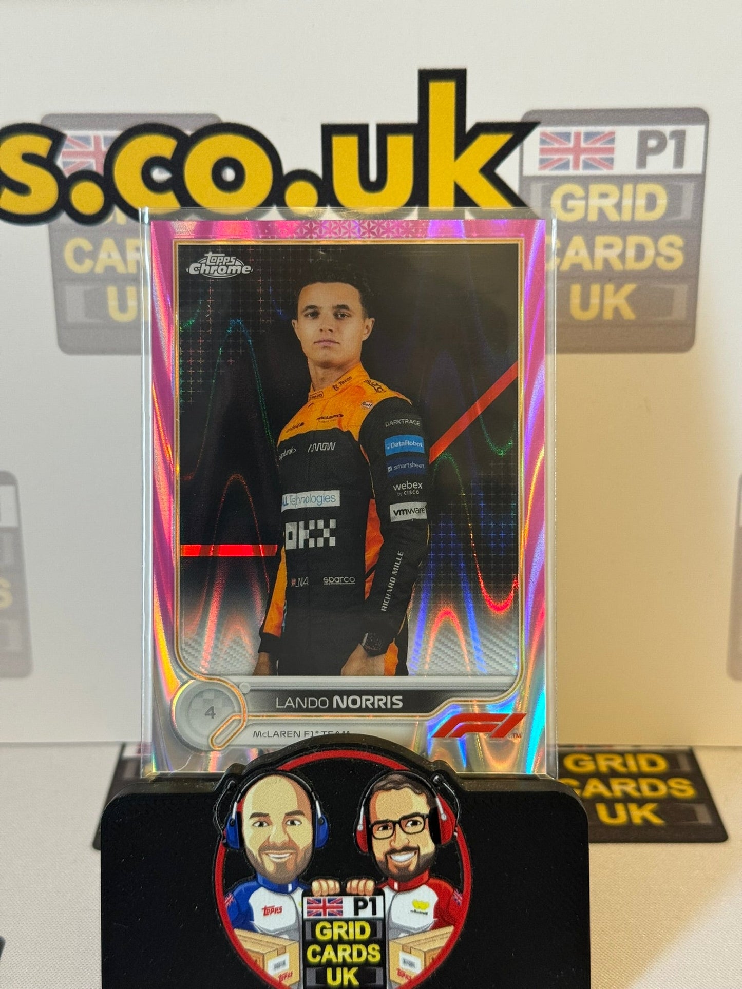 Lando Norris Portrait #33 52/75 Pink Raywave - Topps F1 Chrome 2022