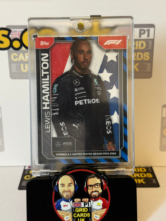 Lewis Hamilton 5/99 Blue - Topps F1 USA Austin Race Exclusive #AUT-3
