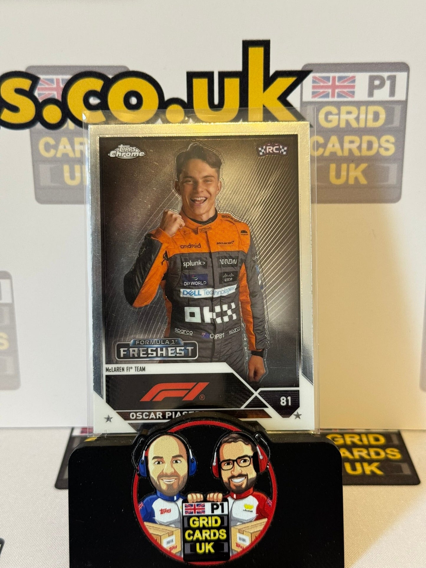 Oscar Piastri RC Rookie Freshest Base #195 - Topps F1 Chrome 2023