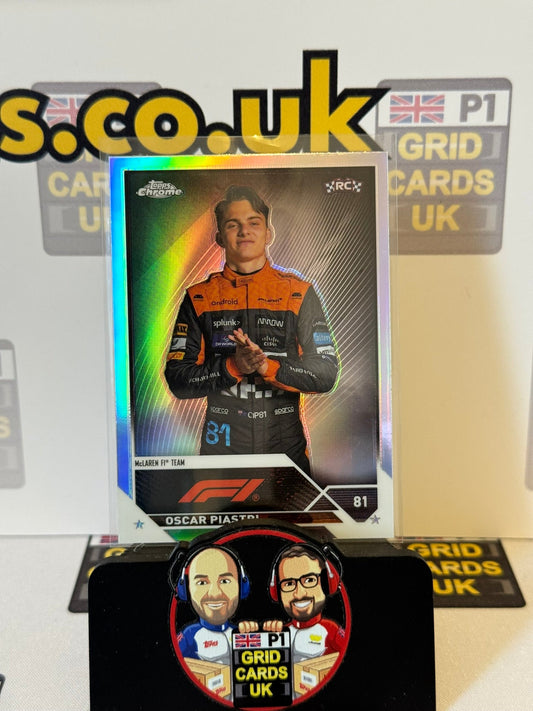 Oscar Piastri RC ROOKIE Refractor #40 - Topps F1 Chrome 2023