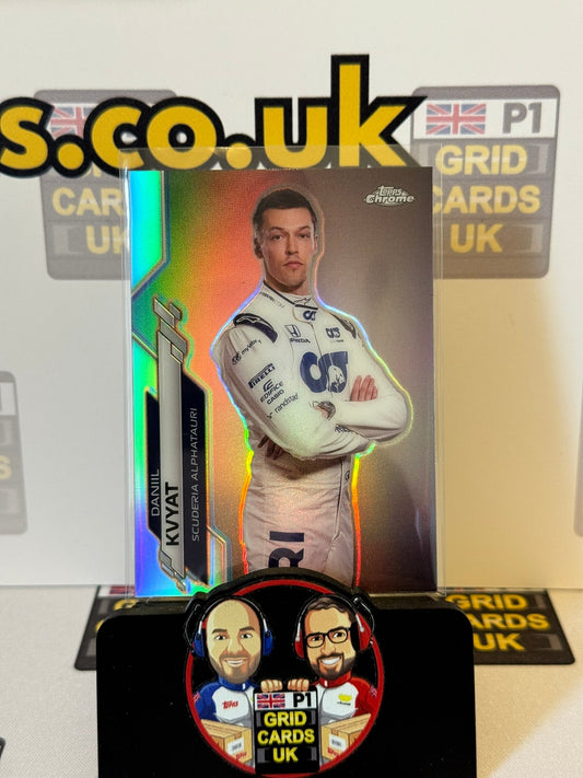Daniil Kvyat Portrait Refractor #12 - Topps F1 Chrome 2020