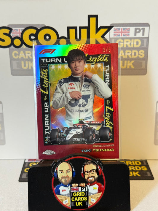 Yuki Tsunoda RED 2/5 TUTL Case Hit - Topps F1 Chrome 2023