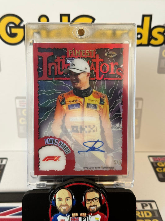 Lando Norris - Intimidators Auto 5/5 RED - Topps F1 Finest 2024