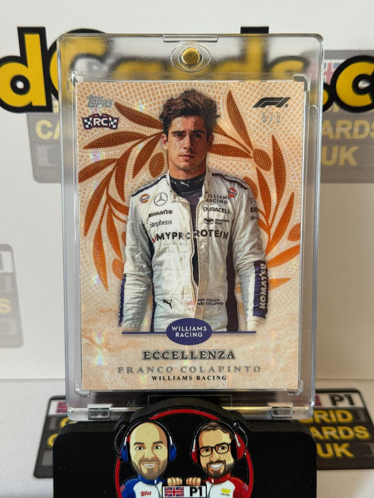 Franco Colapinto - 5/5 Orange Trionfo RC Rookie - Topps F1 Eccellenza 2024