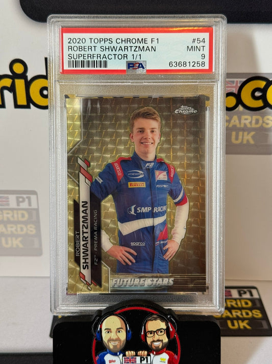 Robert Shwartzman 1/1 Superfractor #54 PSA 9 - Topps F1 Chrome 2020 - Graded Cert: 63681258