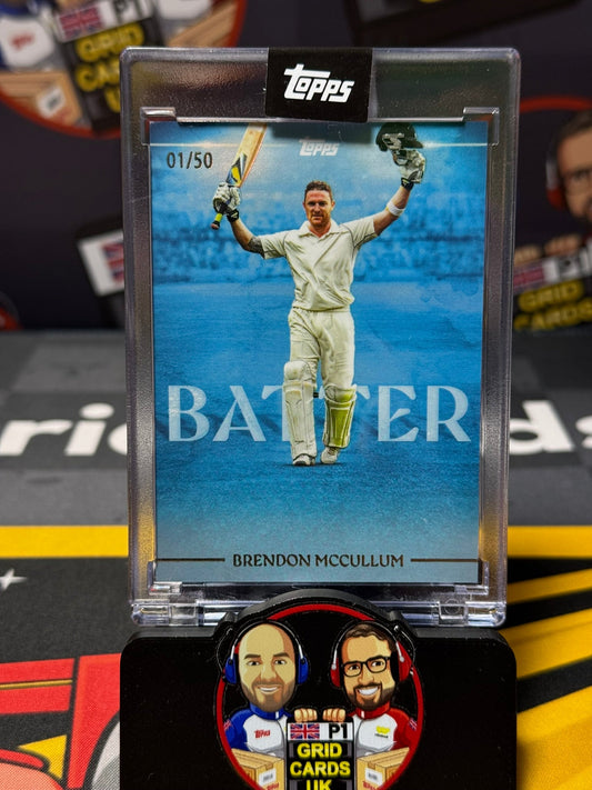 Brendon Mccullum 01/50 Blue - Topps Cricket Legends 2025