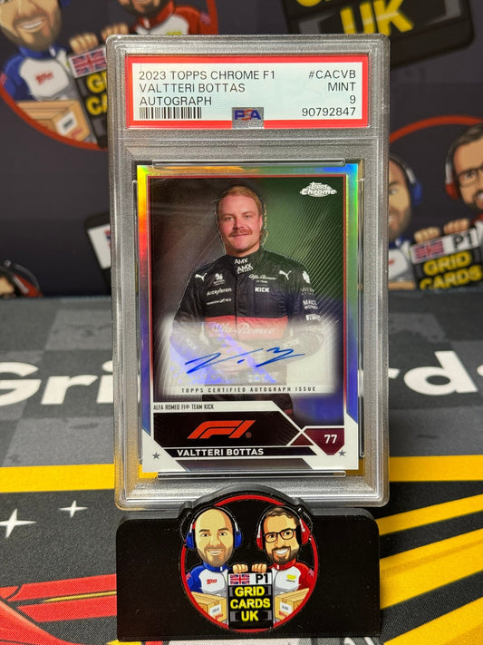 Valtteri Bottas Auto   - PSA 9 #CACVB - 2023 F1 Chrome - Graded Slab Cert: 90792847