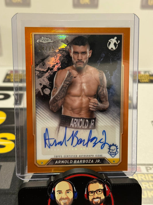 Arnold Barboza Jr 4/25 Orange AUTO RC #CBA-ABJ - Topps Chrome Boxing 2024