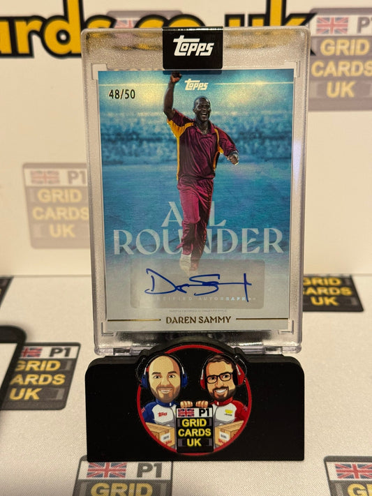 Daren Sammy Auto 48/50 Blue - Topps Cricket Legends 2025