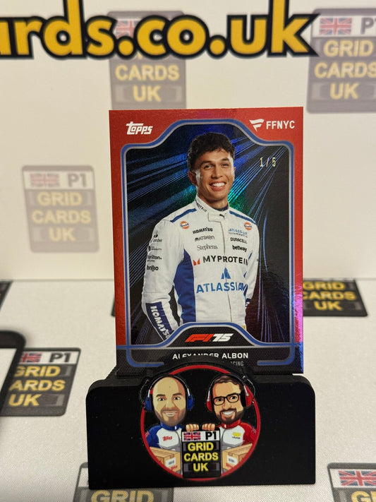 Alex Albon 1/5 RED Portrait - Topps F1 2025 Fanatics Fest NYC Exclusive